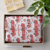 Valentijn Trucks op White Tissuepapier (Geschenk)