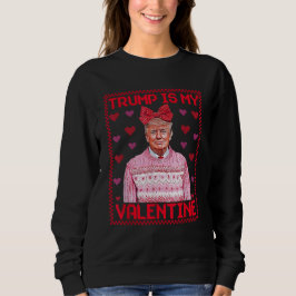 Valentijn Trump is mijn Valentijn Coquette Bow Hea Trui