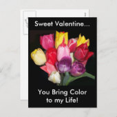 Valentijn Tulips Briefkaart (Voorkant / Achterkant)