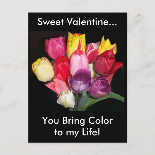 Valentijn Tulips Briefkaart (Voorkant)