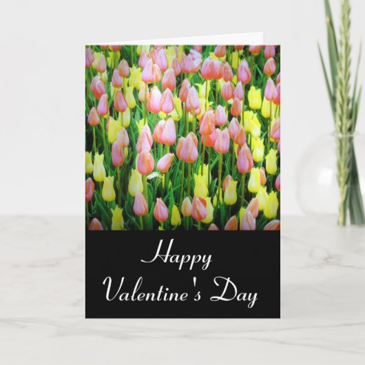 valentijn tulpen feestdagen kaart (Voorkant)