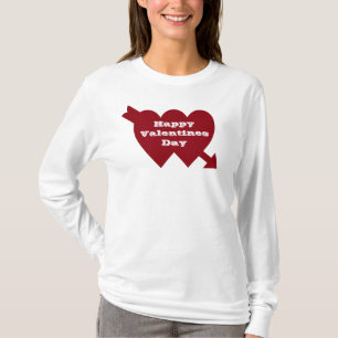 VALENTIJN TWEE HOORZITTEN bovenaan T-shirt