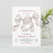 Valentijn Tweeling Baby Shower Kaart (Staand voorkant)