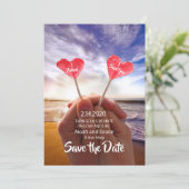 Valentijn Twin Flame Bewaar de Data Save The Date (Staand voorkant)
