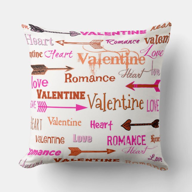 Valentijn Typografie Kussen (Voorkant)