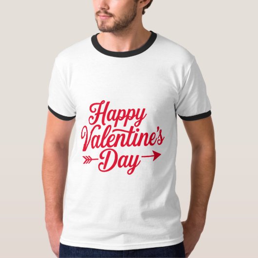 Valentijn typografie uitspraken t-shirt (Voorkant)