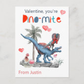 Valentijn U bent Dino-mite Dinosaur Classroom Briefkaart (Voorkant)