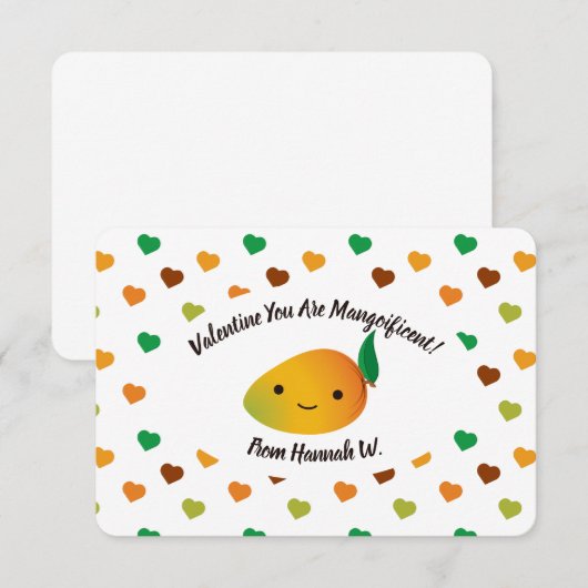 Valentijn U bent een machtig mangoifictief Notitiekaartje (Voorkant / Achterkant)