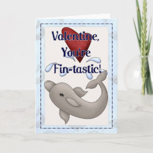 Valentijn U bent Fin-tastic Dolphin Kaart d1