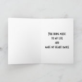 *VALENTIJN* U BRENGT MUZIEK NAAR MIJN LEVEN/HART D FEESTDAGEN KAART (Binnen)