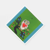 Valentijn uil servet (Hoek)