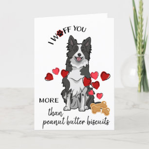 Valentijn uit uw Border Collie Dog Love Biscuit Feestdagen Kaart