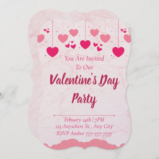 Valentijn Uitnodiging (Voorkant / Achterkant)