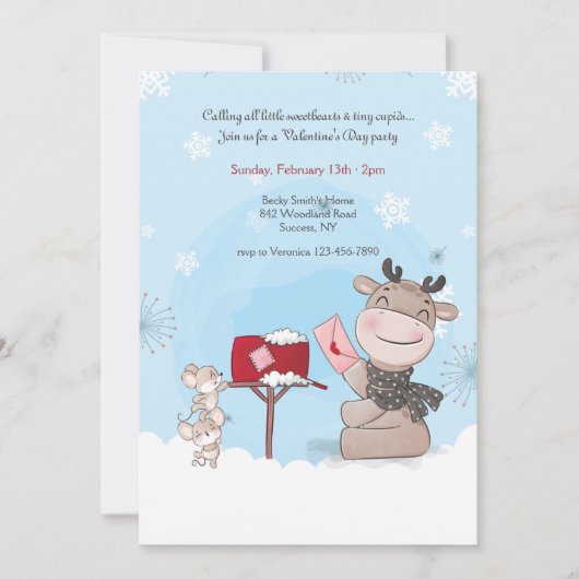 Valentijn Uitnodiging voor kinderen (Voorkant)