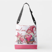 Valentijn Vader & Zoon Gnome Hearts Canvas tas (Voorkant)