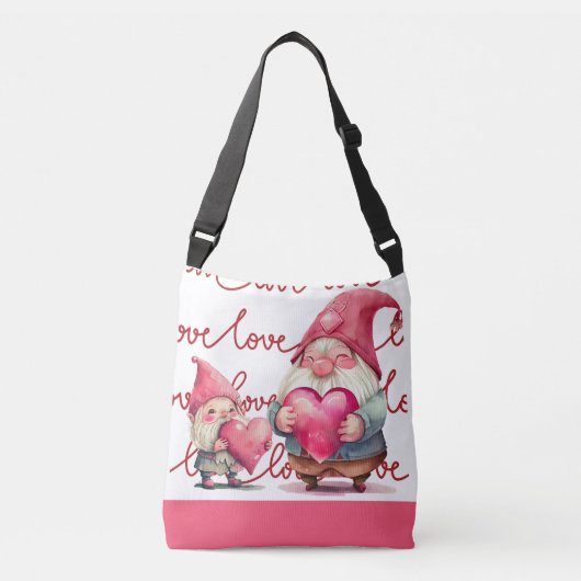 Valentijn Vader & Zoon Gnome Hearts Canvas tas (Voorkant)