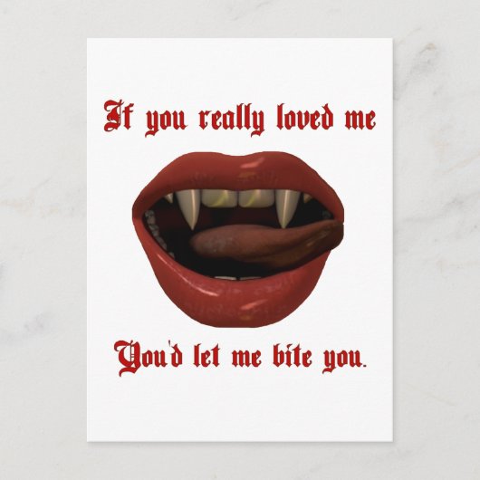 Valentijn Vampire laat me jullie Gothic liefde bel Briefkaart (Voorkant)
