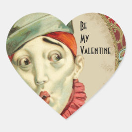 Valentijn van  bedrukte expressie hart sticker