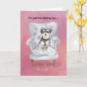 Valentijn van de Dog-vergadering op de stoel Kaart (Gele Bloem)