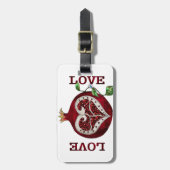 Valentijn van de hartslag van Pomegranaat Bagagelabel (Voorkant verticaal)