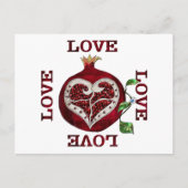 Valentijn van de hartslag van Pomegranaat Feestdagenkaart (Voorkant)