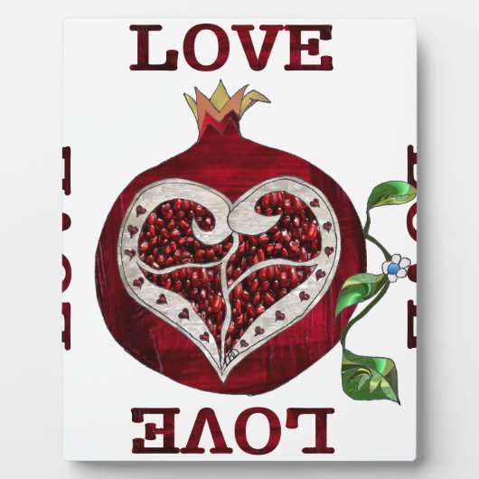 Valentijn van de hartslag van Pomegranaat Fotoplaat (Voorkant)