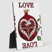 Valentijn van de hartslag van Pomegranaat Fotoplaat (Zijkant)