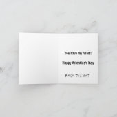 Valentijn van de kat feestdagen kaart (Binnen)