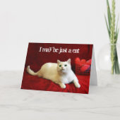 Valentijn van de Kat Feestdagen Kaart (Voorkant)