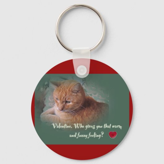 Valentijn van de kat sleutelhanger (Voorkant)