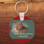 Valentijn van de kat sleutelhanger (Voorkant)
