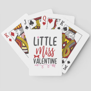 Valentijn van de kleine juffrouw met een paar cade pokerkaarten