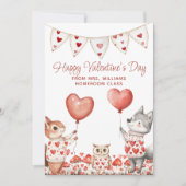 Valentijn van de leerkracht naar de klas feestdagenkaart (Voorkant)