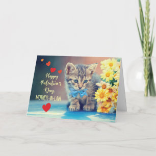 Valentijn van de schoonheidsliefde Kitten Yellow D Kaart