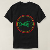 Valentijn van de visgraten Mardi Gras Patrick Fish T-shirt (Design voorkant)
