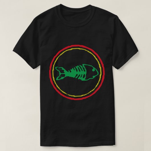 Valentijn van de visgraten Mardi Gras Patrick Fish T-shirt (Design voorkant)