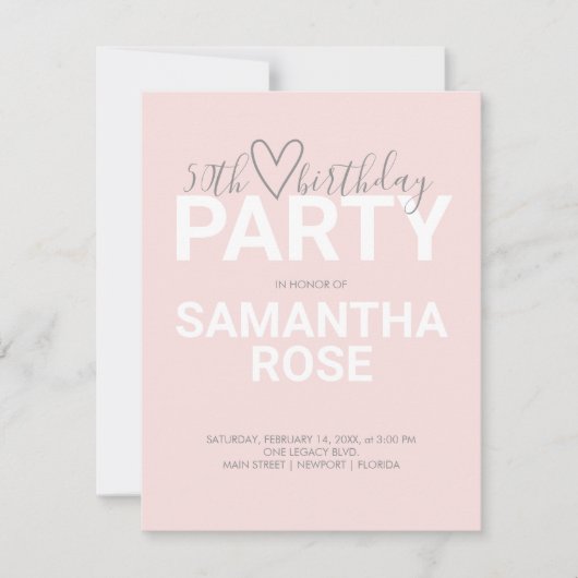 Valentijn van de waterverf 50e verjaardag (Voorkant)