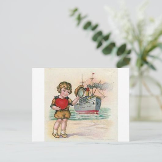 Valentijn van een  cruiseschip feestdagenkaart (Staand voorkant)