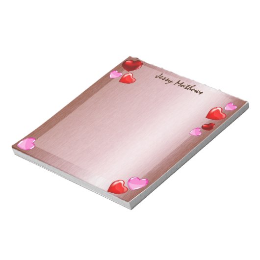 VALENTIJN VAN ELEGANT WATERVERF HOORT LOVE GOLDEN NOTITIEBLOK (Linkerzijde)