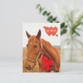 Valentijn van gepersonaliseerde paarden met bemann briefkaart (Staand voorkant)