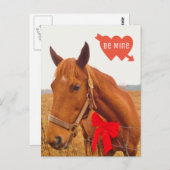 Valentijn van gepersonaliseerde paarden met bemann briefkaart (Voorkant / Achterkant)
