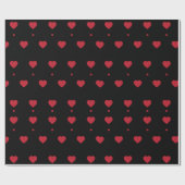 Valentijn van hart en Stippen Cadeaupapier (Vlak)