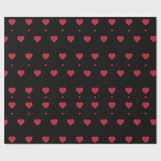 Valentijn van hart en Stippen Cadeaupapier (Vlak)