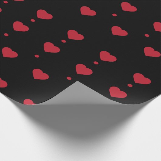 Valentijn van hart en Stippen Cadeaupapier (Hoek)