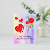 Valentijn van het rode hart briefkaart (Staand voorkant)