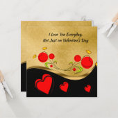 Valentijn van het rode hart kaart (Voorkant / Achterkant in situ)