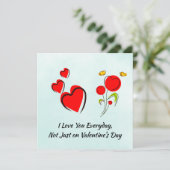 Valentijn van het rode hart kaart (Staand voorkant)