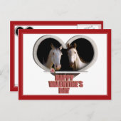 Valentijn van Horse Lovers Feestdagenkaart (Voorkant / Achterkant)