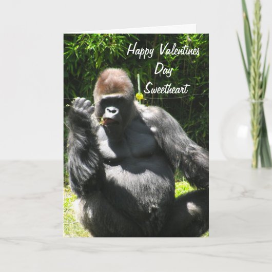 VALENTIJN VAN JE GORILLA-kaart Feestdagen Kaart (Voorkant)