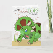 Valentijn van kind U bent TriceraTOPS Dinosaur Feestdagen Kaart (Voorkant)